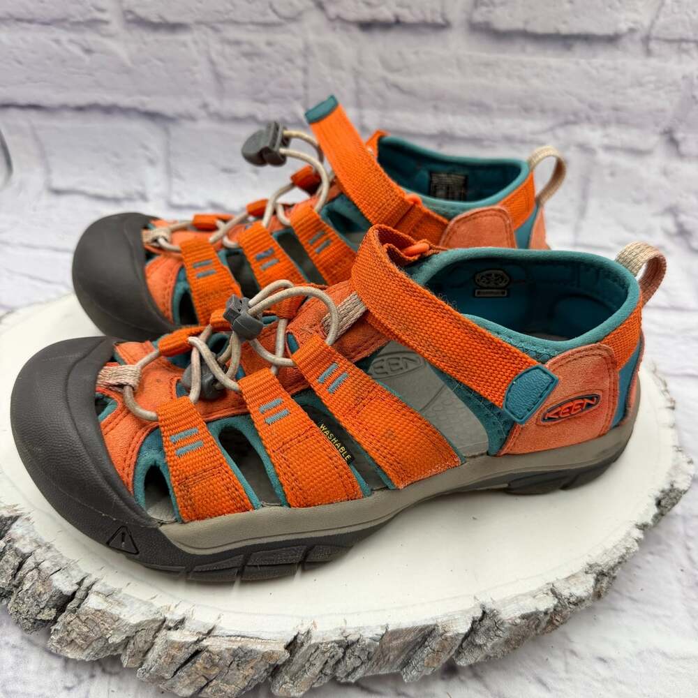Keen Sandals Newport H2 Kids Size 3 US Orange Blue Water Shoes Hiking
